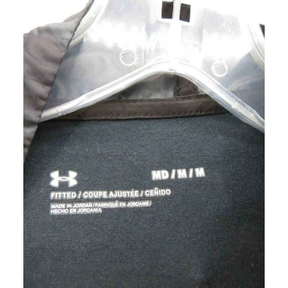 Under Armour Jacket Medium Sportstyle Wind Anorak 1/4 Zip Camo Fiited *